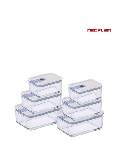 Neoflam Perfect Seal Cam Saklama Kabı Seti 6 Parça