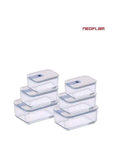 Neoflam Perfect Seal Cam Saklama Kabı Seti 6 Parça
