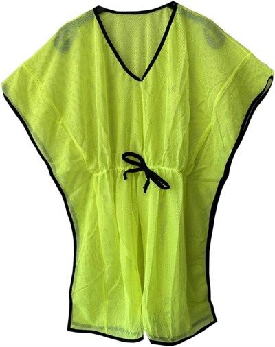 NEON SARI BELİ BÜZGÜLÜ FİLE PAREO