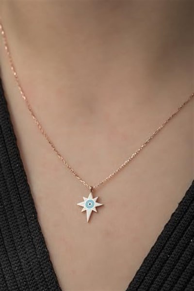 NEREZE 925 Ayar Minimal Kutup Yıldızı Kolye Kadın Gümüş Kolye