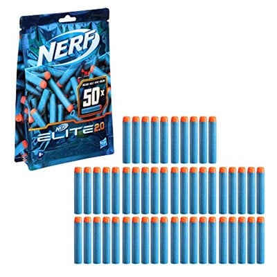 Nerf Elite 2.0 50 Dart Yedek Paketi, 50 Resmi Nerf Elite 2.0 Dart İçerir, Tüm Nerf Elite Atıcılarla Uyumludur