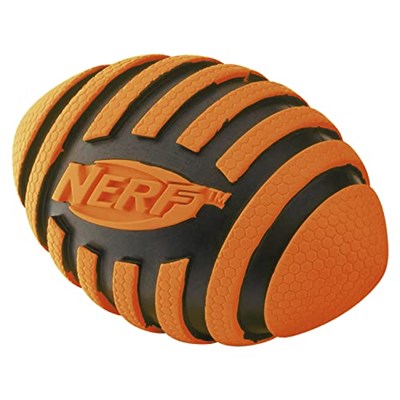 Nerf Köpek Spiral Squeak Futbol Açık Hava Köpek Oyuncağı, 5 İnç Köpek Futbolu Gıcırtılı Oyuncak, Orta ve Büyük Irklar için, Turuncu
