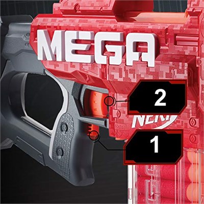 Nerf Mega Motostryke Pilli Dart Tabancası - 10 Dart Kapasiteli Şarjör ve 10 Orijinal Mega Dart Dahil - Otomatik Oyuncak Silah