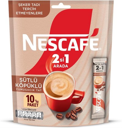 NESCAFÉ 2si 1 Arada Çözünebilir Kahve Karışımı 10lu Paket (10 x 10 g)