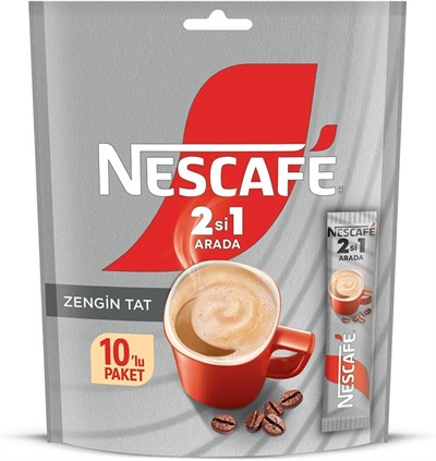 NESCAFÉ 2si 1 Arada Çözünebilir Kahve Karışımı 10lu Paket (10 x 10 g)