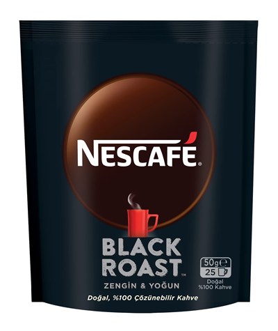 Nescafé Black Roast Çözünebilir Kahve 50 g Ekonomik Paket