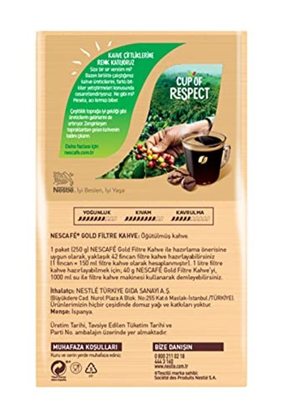 Nescafé Gold Filtre Kahve, 250 g