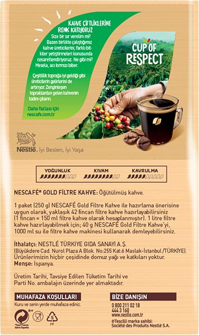 Nescafé Gold Filtre Kahve, 250 g