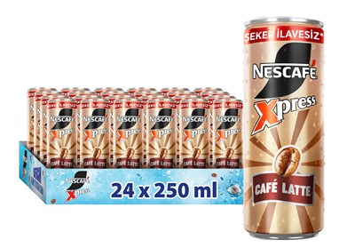 Nescafé Xpress Latte Şekersiz Soğuk Kahve 250 ml x 24
