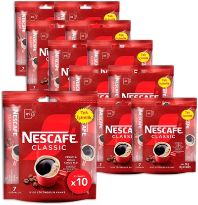 Nescafe Classic Çözünebilir Kahve 8li Paket (8 x 2 g) x 10