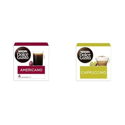Nescafe Dolce Gusto Americano 16 Kapsül 136 Gr ve Nescafe Dolce Gusto Cappuccino 16 Kapsül 186.4 Gr (Ekstra Krema)