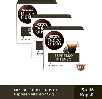Nescafe Dolce Gusto Espresso Intenso 48 Kapsül 112 Gr x 3