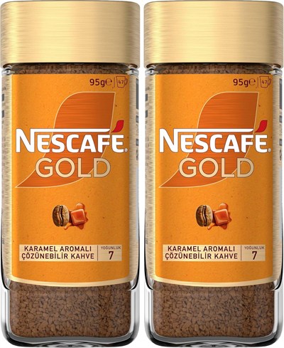 Nescafe Gold Karamel Aromalı Çözünebilir Kahve Kavanoz 95g