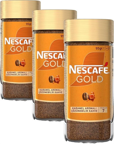 Nescafe Gold Karamel Aromalı Çözünebilir Kahve Kavanoz 95g