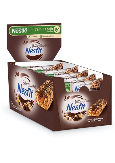 Nesfit Bitter Çikolatalı Tam Tahıllı Bar 23.5 g x 16