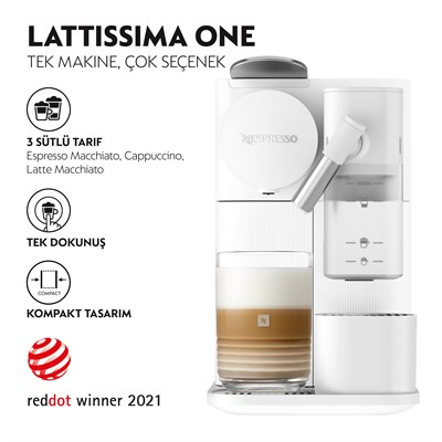 Nespresso F121 Latissima One Süt Çözümlü Kahve Makinesi Beyaz