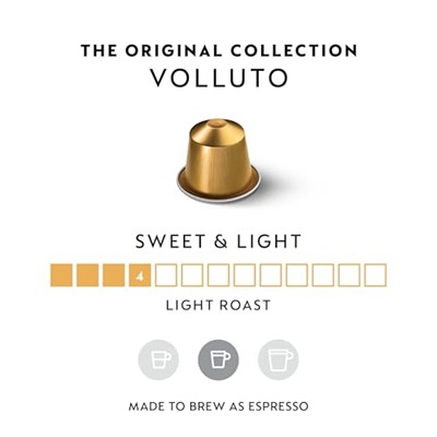 Nespresso Orijinal Kapsüller, Volluto, Hafif Kızartma Espresso, 50 Adet Espresso Kahve Kapsülleri
