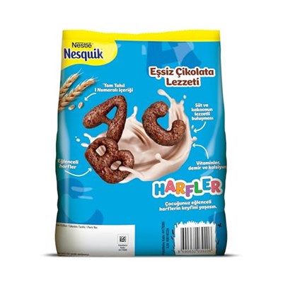 Nesquik Nestlé Harfler Kakaolu Buğday ve Mısır Gevreği 310 g - Seçenekler: 310 Gram, 310 Gram (2 paketi), 400 Gram...