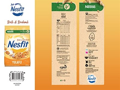 Nestlé Nesfit Ballı ve Bademli Tam Tahıl ve Pirinç Gevreği 400 g