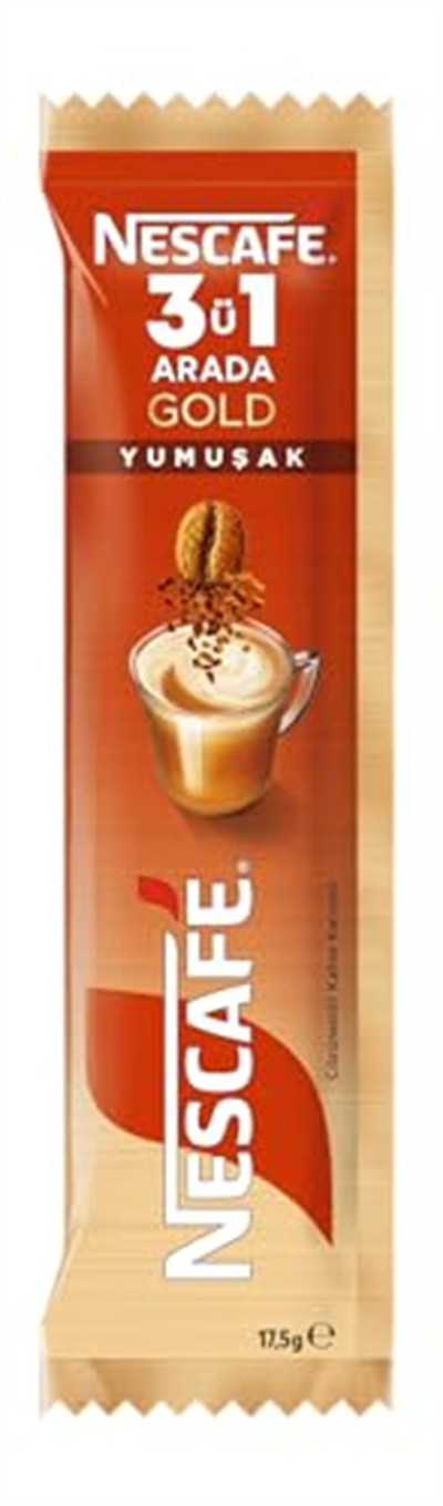 Nestle Nescafe 3ü1 Arada Gold Yumuşak 10lu Çoklu Paket 10x 17,5 g (2 paketi)