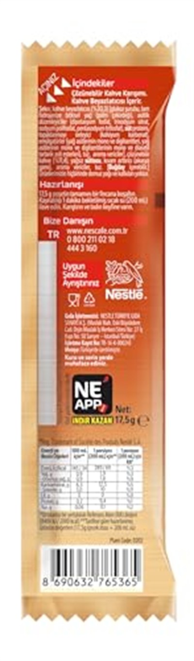 Nestle Nescafe 3ü1 Arada Gold Yumuşak 10lu Çoklu Paket 10x 17,5 g