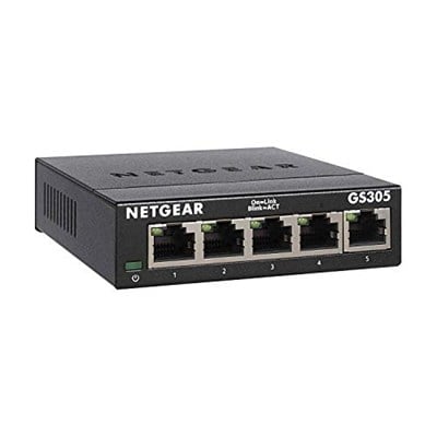 NETGEAR 5 Portlu Gigabit Ağ Anahtarı GS305 | Ethernet Anahtarı | Ethernet Ayırıcı | Tak ve Çalıştır | Sessiz Çalışma | Masaüstü veya Duvara Monte