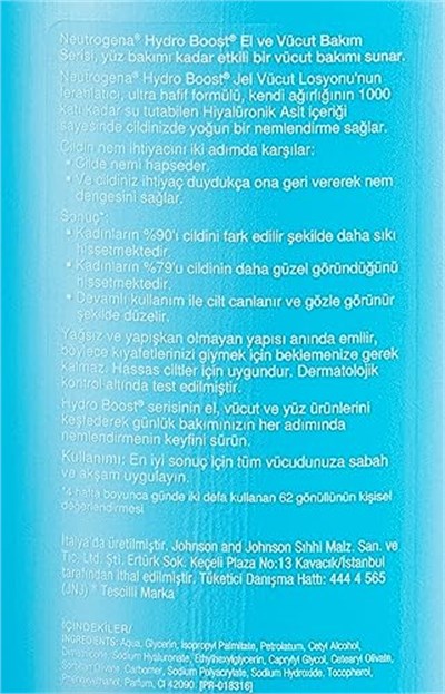 neutrogena hydro boost vücut losyonu (400 ml)