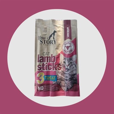 New Story Kedi Ödül Maması, Kuzu Etli Stick, 3lü Paket, Yumuşak, Yetişkin Kediler İçin