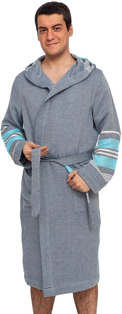 New York Fitty Lacivert Organik Pamuk Peştamal Bornoz Small-Medium