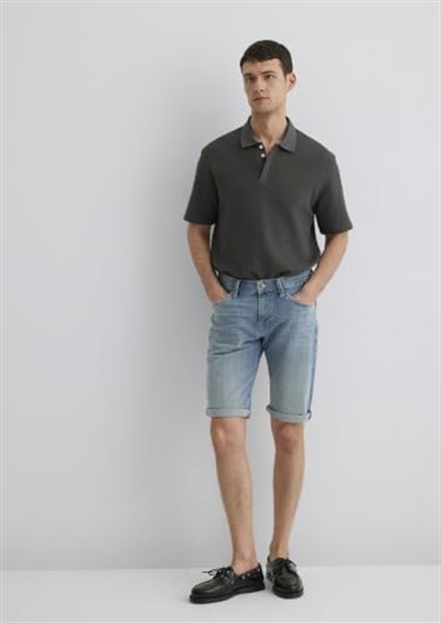 Nicholas Açık Puslu Mavi Premium Jean Şort 0416028720