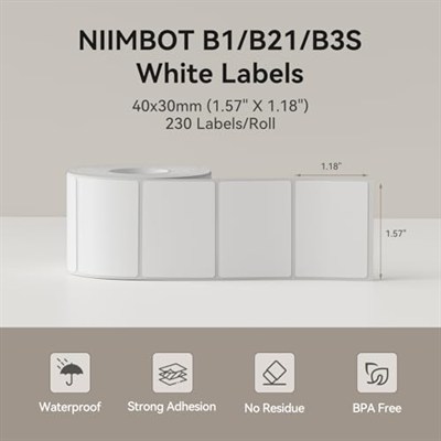 NIIMBOT B1 Etiket Bandı B21 Kendinden Yapışkanlı Etiketleme Bandı 1.5