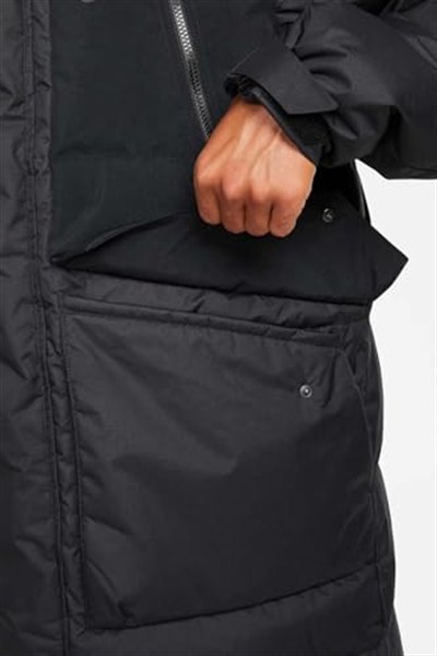 Nike Storm Fit Down Fill Oversize Hoodie Ful Zip Jacket Erkek Su Geçirmez Kaz Tüyü Kapüşonlu Mont Siyah