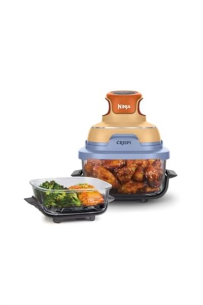Ninja CRISPi 4-in-1 Taşınabilir Cam Hazneli Pişirme Sistemi, Siyah