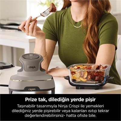 Ninja Crispi 4 in 1 Taşınabilir Cam Hazneli Pişirme Sistemi - Stone