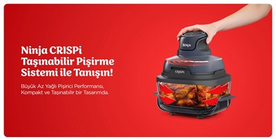 Ninja Crispi 4 in 1 Taşınabilir Cam Hazneli Pişirme Sistemi - Blue