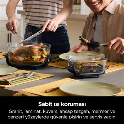 Ninja Crispi 4 in 1 Taşınabilir Cam Hazneli Pişirme Sistemi - Stone