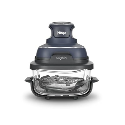 Ninja CRISPi 4-in-1 Taşınabilir Cam Hazneli Pişirme Sistemi - Blue FN101EUGY
