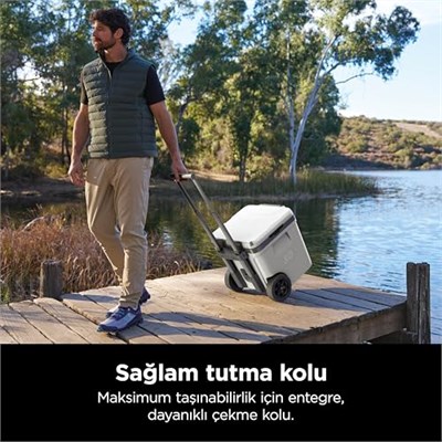 Ninja FrostVault Hard Cooler 28 l, birinci sınıf yalıtımlı soğutma kutusu, 6 güne kadar buz tutar, buzdolabı sıcaklığına sahip entegre kuru saklama çekmece - Seçenekler: Beyaz 28 L, 28L Gri, 42L Beyaz