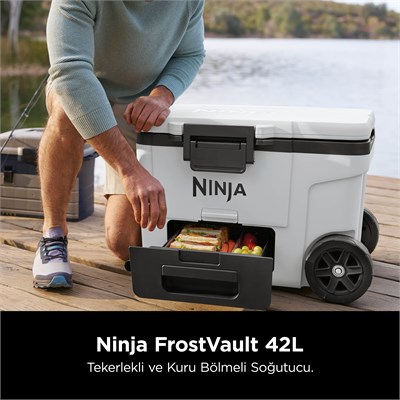 Ninja FrostVault Tekerlekli Cooler 42 Litre Beyaz