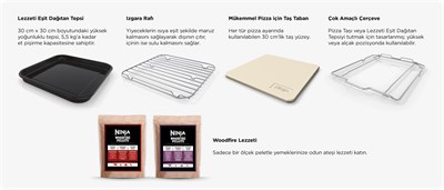 Ninja Woodfire Elektrikli Dış Mekan Fırın, Artisan Pizza Makinesi ve Barbekü Smoker