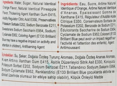 Nish Blue Hawaii Aromalı Şurup 700 ML - P