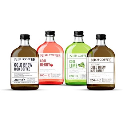 Nish Coffee Cold Brew 4lü Set (Şekerli-Şekersiz-Berry-Lime) 4x200 ML