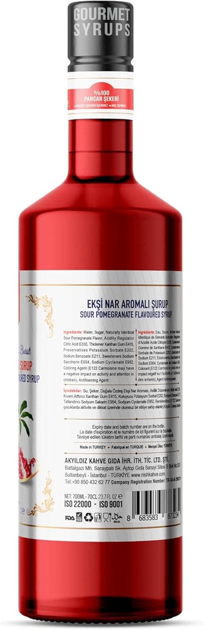 Nish Ekşi Nar Aromalı Şurup 700ML - P