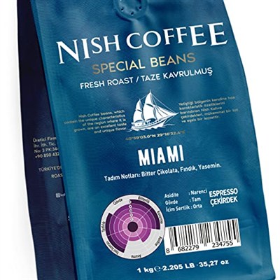 Nish Espresso Kahve Miami 1 Kg-Çekirdek