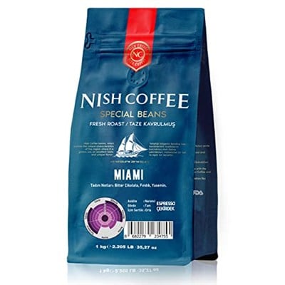 Nish Espresso Kahve Miami 1 Kg-Çekirdek