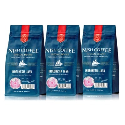 Nish Filtre Kahve Endonezya Java 1 Kg 3lü Set (3x1 Kg) -Öğütülmüş