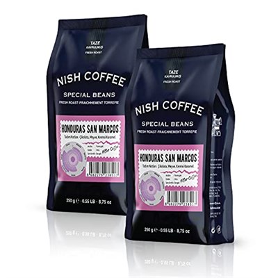 Nish Filtre Kahve Honduras San Marcos 2x250 gr - Çekirdek - Seçenekler: Honduras San Marcos, Küba Cerrano, 2 x 250 gr...