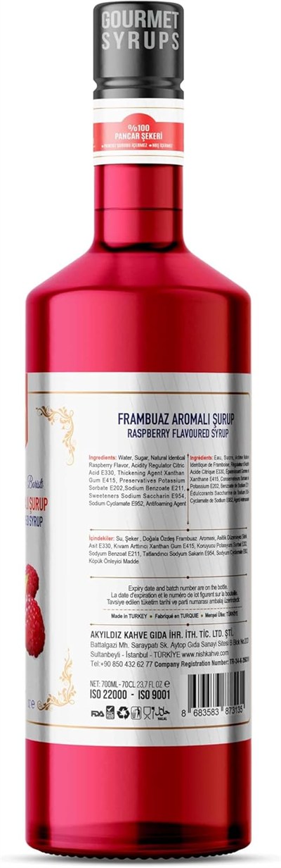 Nish Frambuaz (Raspberry) Aromalı şurup 700 ML - P