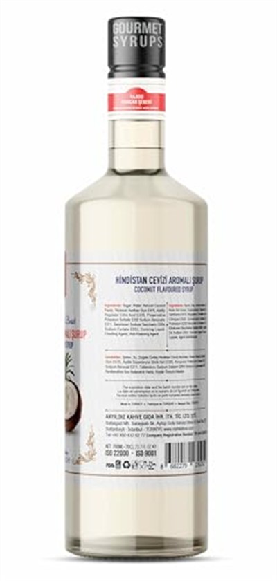 Nish Hindistan Cevizi Aromalı Şurup 700 ML - P