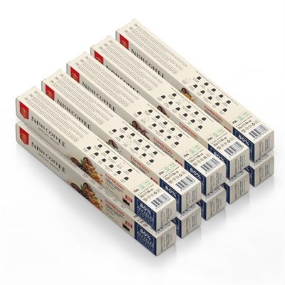 Nish Kahve Aromalı Kapsül Kahve 10lu Set 2xKaramel 2xVanilya 2xÇikolata 2xFındık 2xPortakal 100 Adet